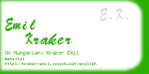 emil kraker business card